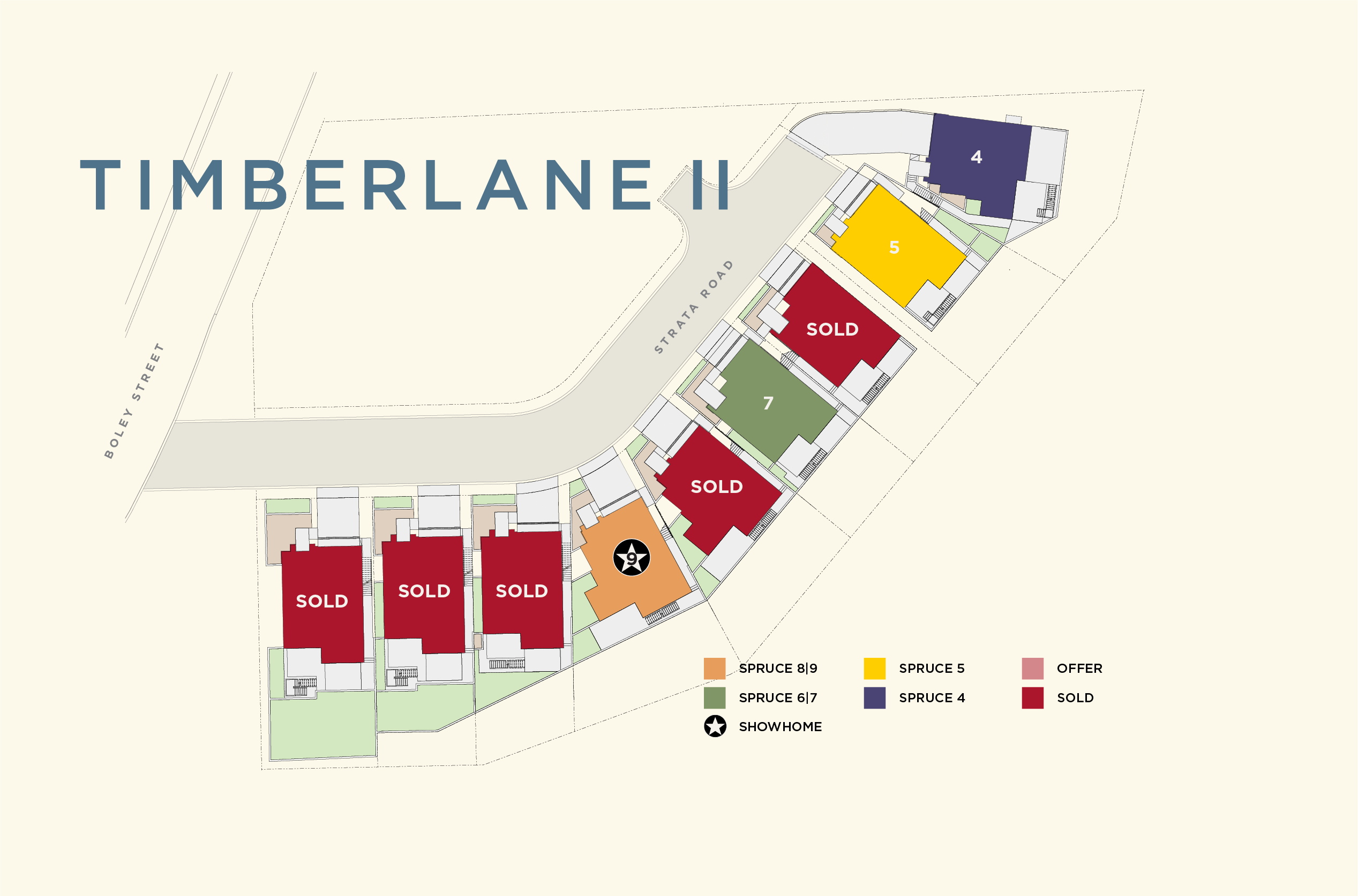 Site Plan for Spruce 5 Models