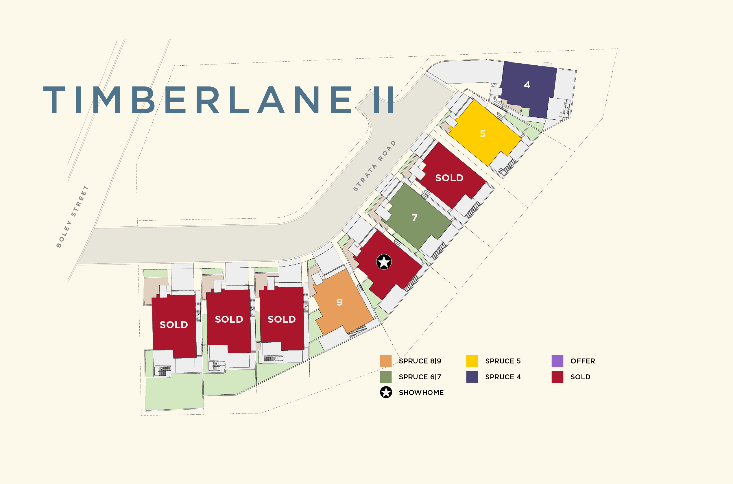 Site Plan for Spruce 8/9 Models