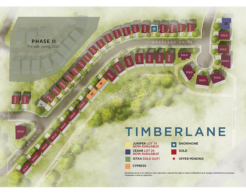 Site Plan for Cypress Models