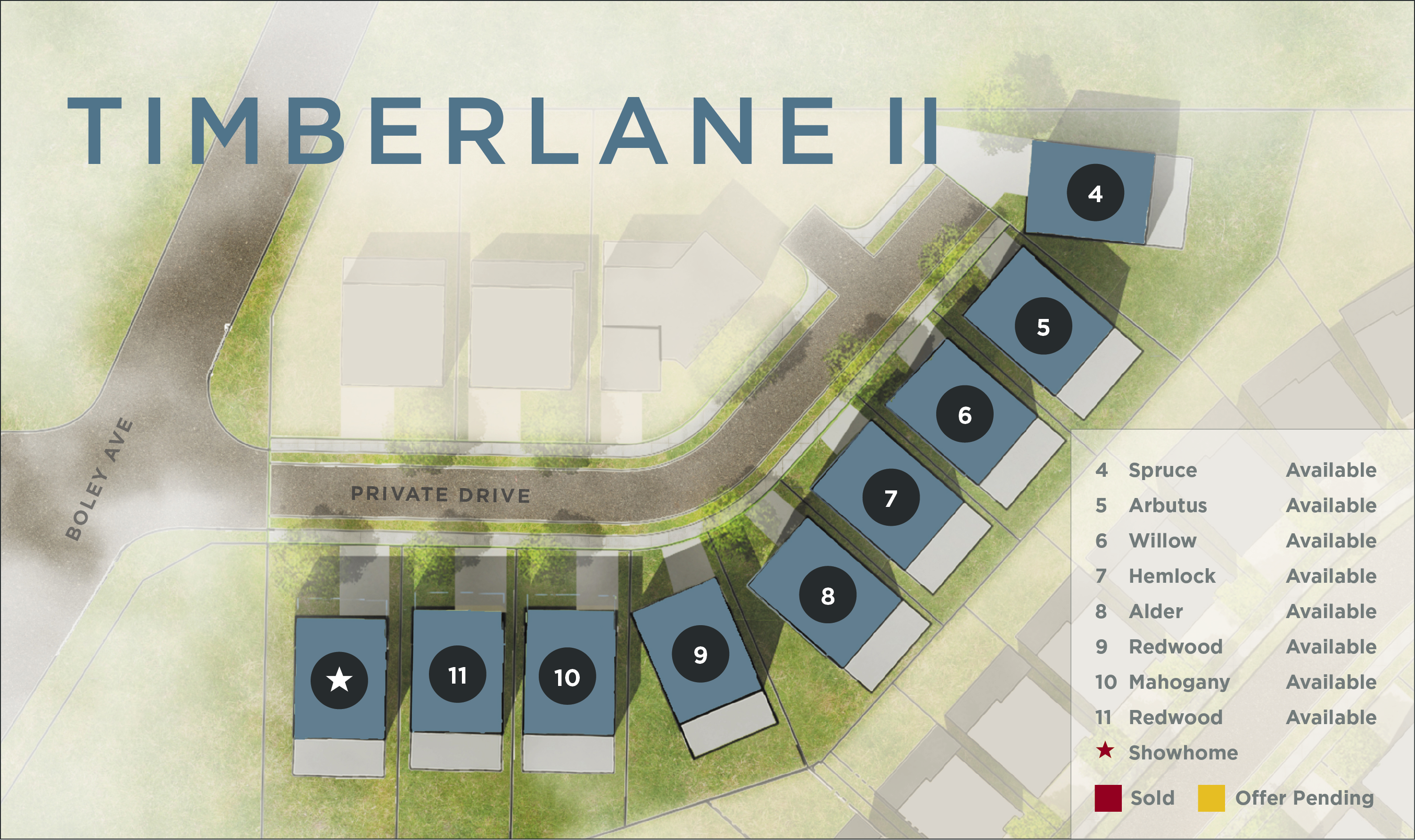 Site Plan for Cedar 20 Models